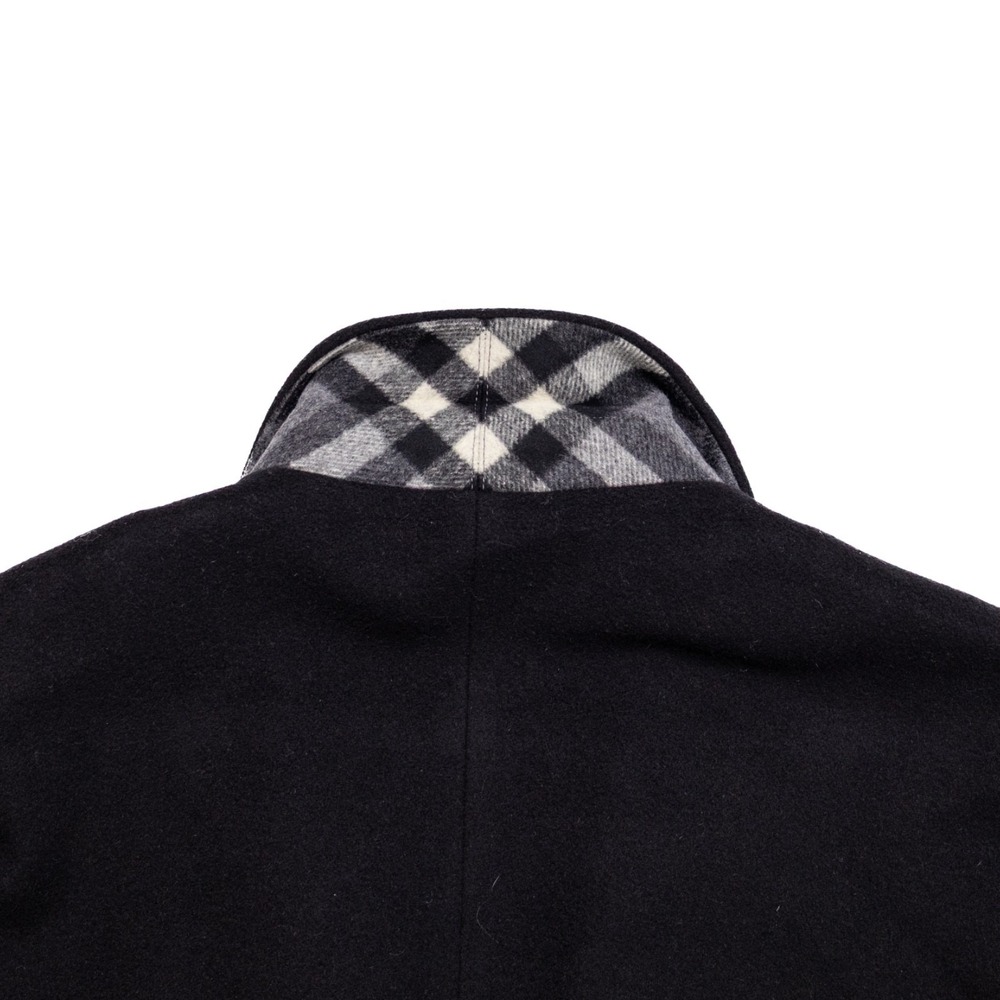 Burberry London Black Wool Cashmere Overcoat Mens Size 52 / L Long Coat - Picture 6 of 12